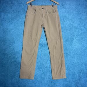Brooks Brothers Pants Mens 32x32 Tan Light Brown Corduroy Stretch Red Fleece